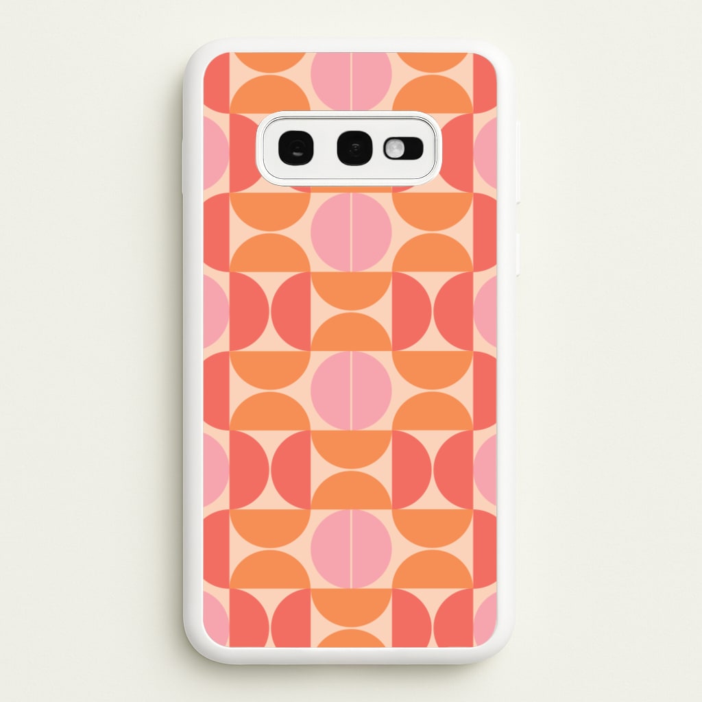 Retro Semi Circles Pattern - Abstract Patterns Phone Case for Galaxy S10e