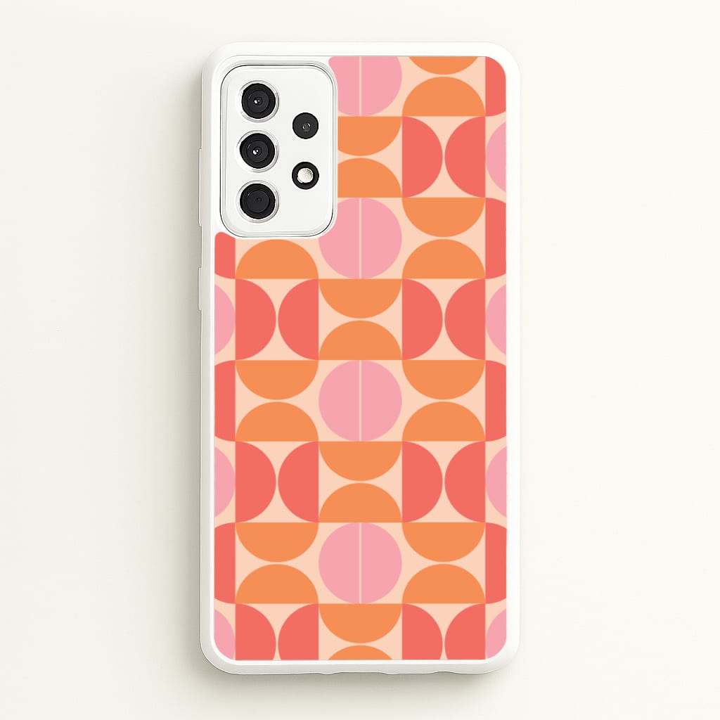 Retro Semi Circles Pattern - Abstract Patterns Phone Case for Galaxy A52 / A52s