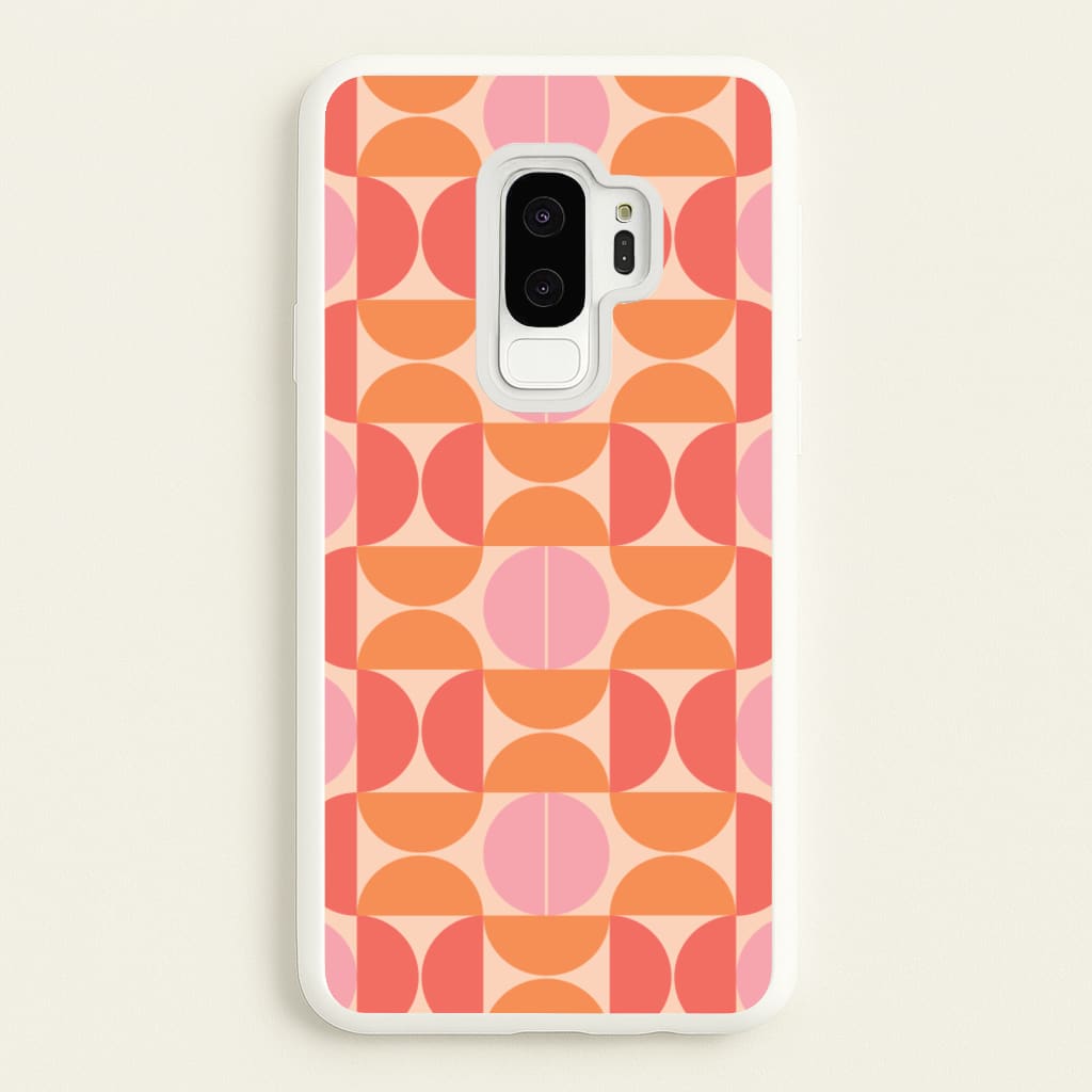 Retro Semi Circles Pattern - Abstract Patterns Phone Case for Galaxy S9 Plus