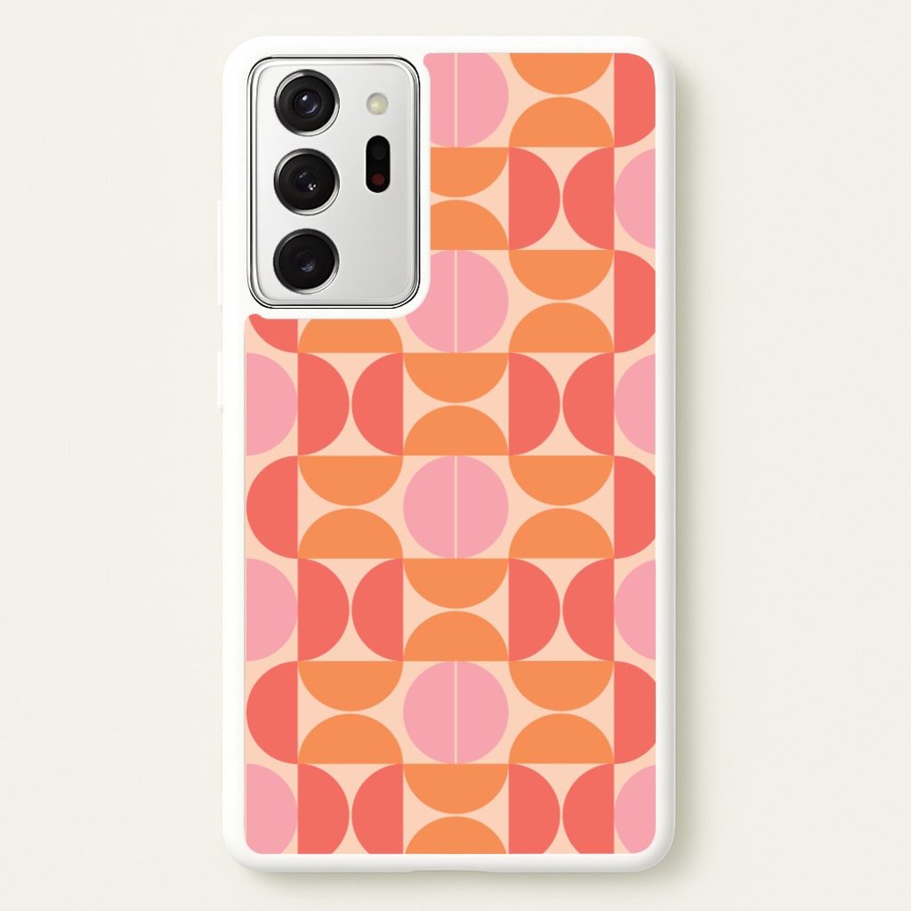 Retro Semi Circles Pattern - Abstract Patterns Phone Case for Galaxy Note 20 Ultra