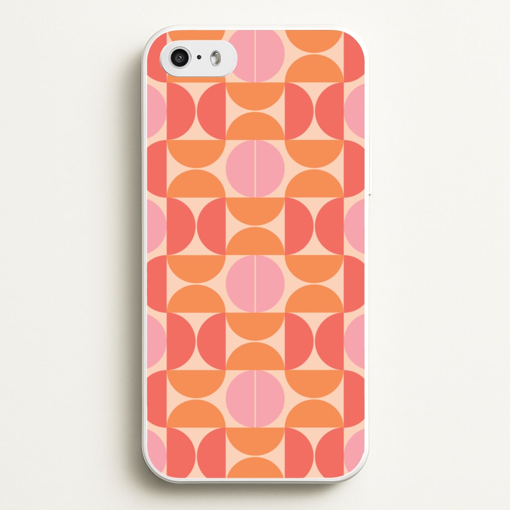 Retro Semi Circles Pattern - Abstract Patterns Phone Case for iPhone 5 / 5s / SE 2016