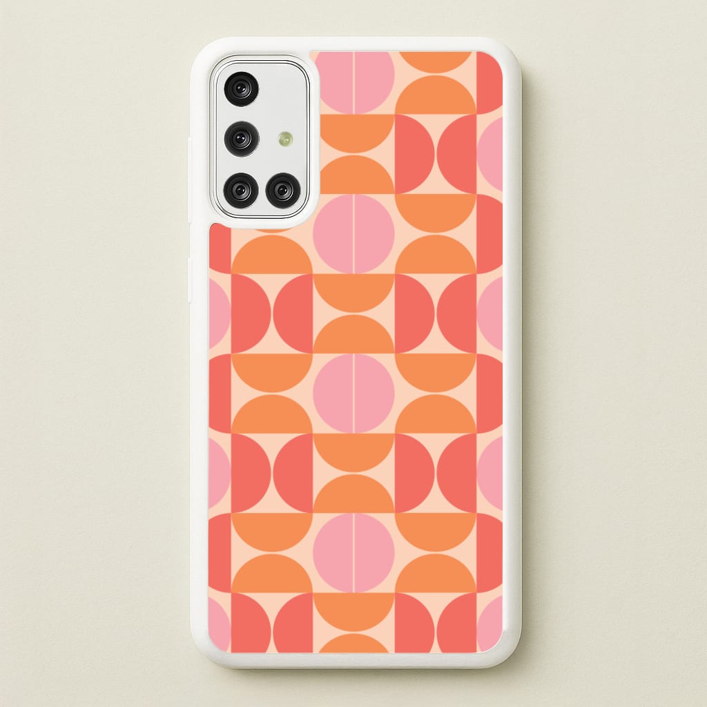 Retro Semi Circles Pattern - Abstract Patterns Phone Case for Galaxy A71