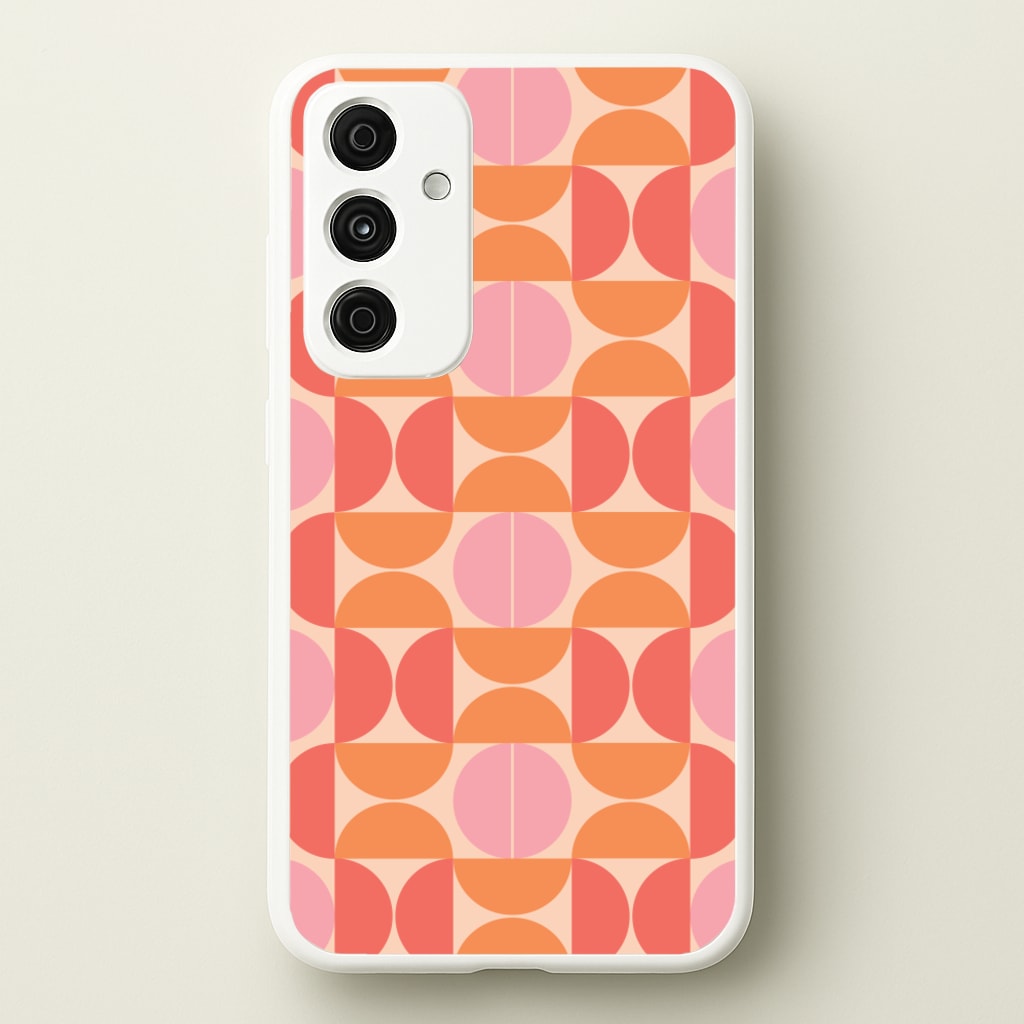 Retro Semi Circles Pattern - Abstract Patterns Phone Case for Galaxy A15