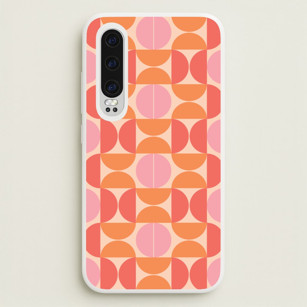 Retro Semi Circles Pattern - Abstract Patterns Phone Case for Huawei P30