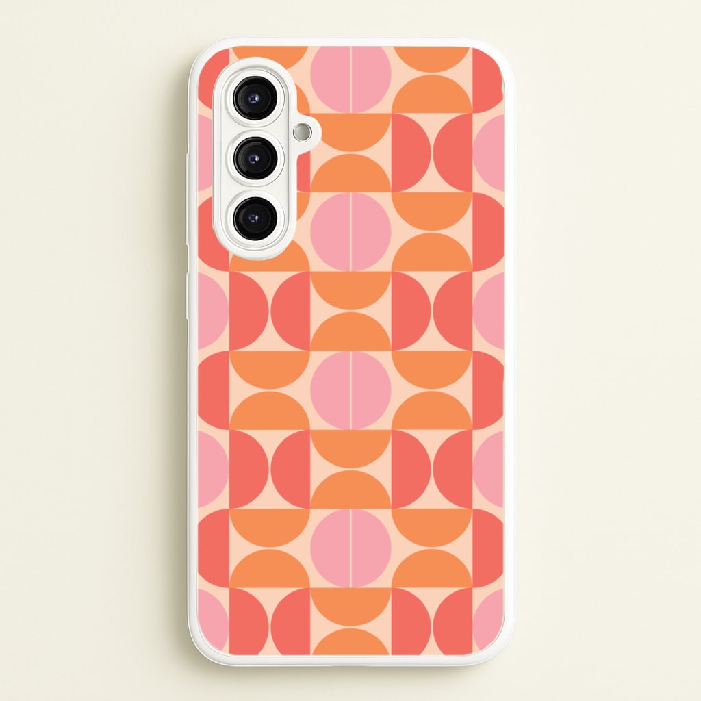 Retro Semi Circles Pattern - Abstract Patterns Phone Case for Galaxy A16
