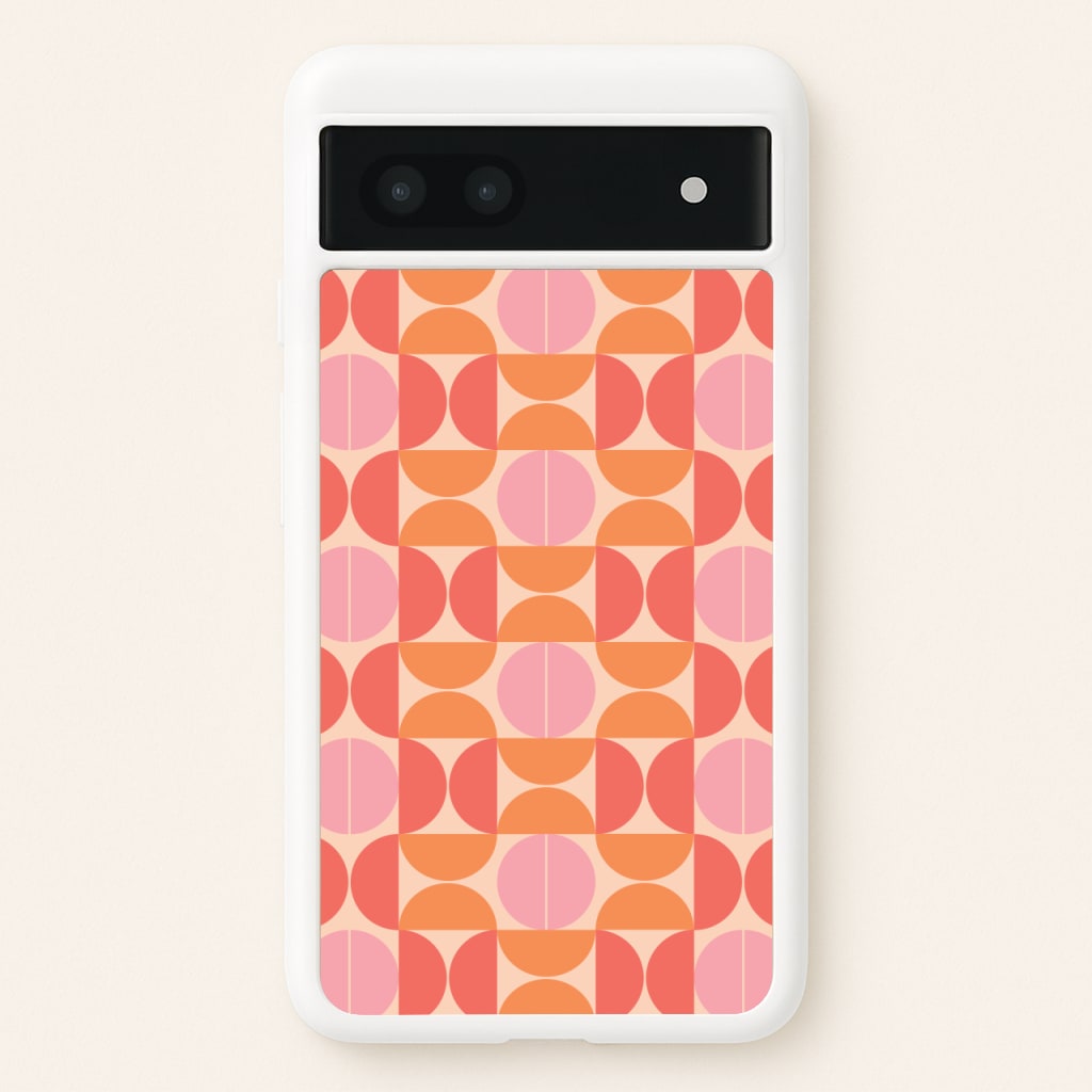 Retro Semi Circles Pattern - Abstract Patterns Phone Case for Google Pixel 6a