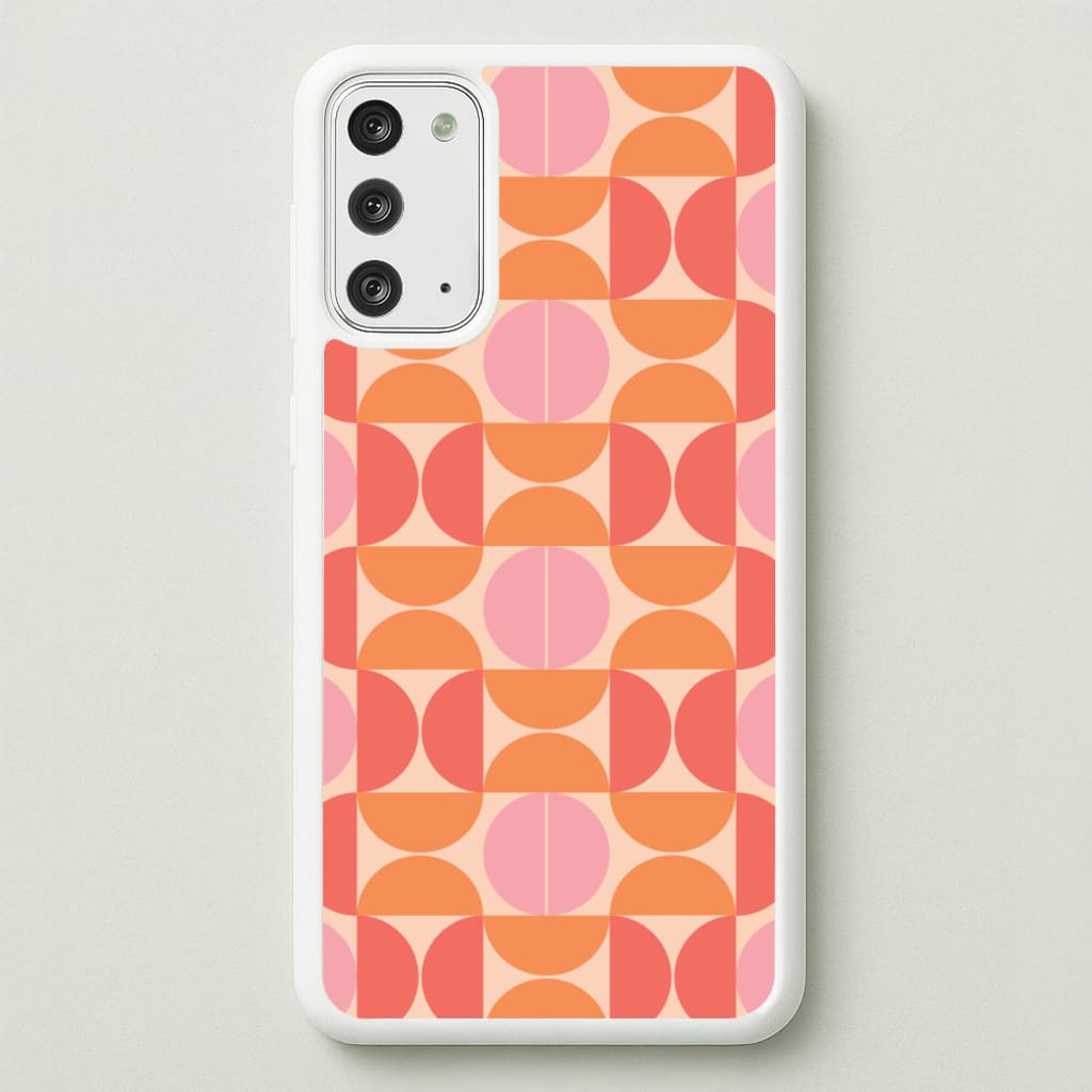 Retro Semi Circles Pattern - Abstract Patterns Phone Case for Galaxy Note 20