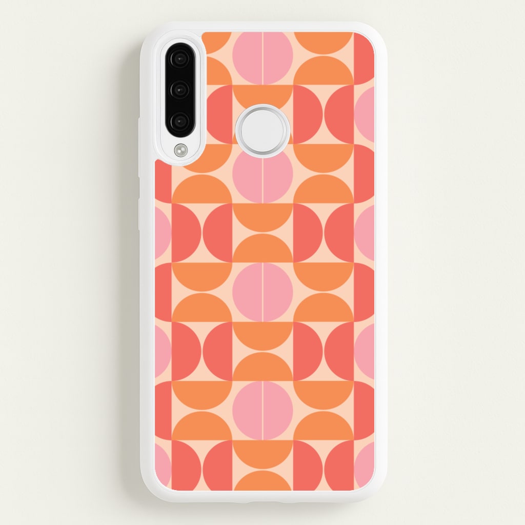 Retro Semi Circles Pattern - Abstract Patterns Phone Case for Huawei P30 Lite