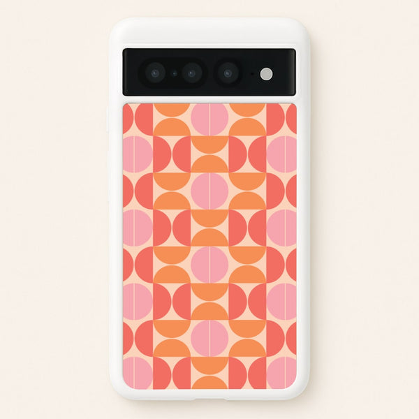 Retro Semi Circles Pattern - Abstract Patterns Phone Case for Google Pixel 7 Pro