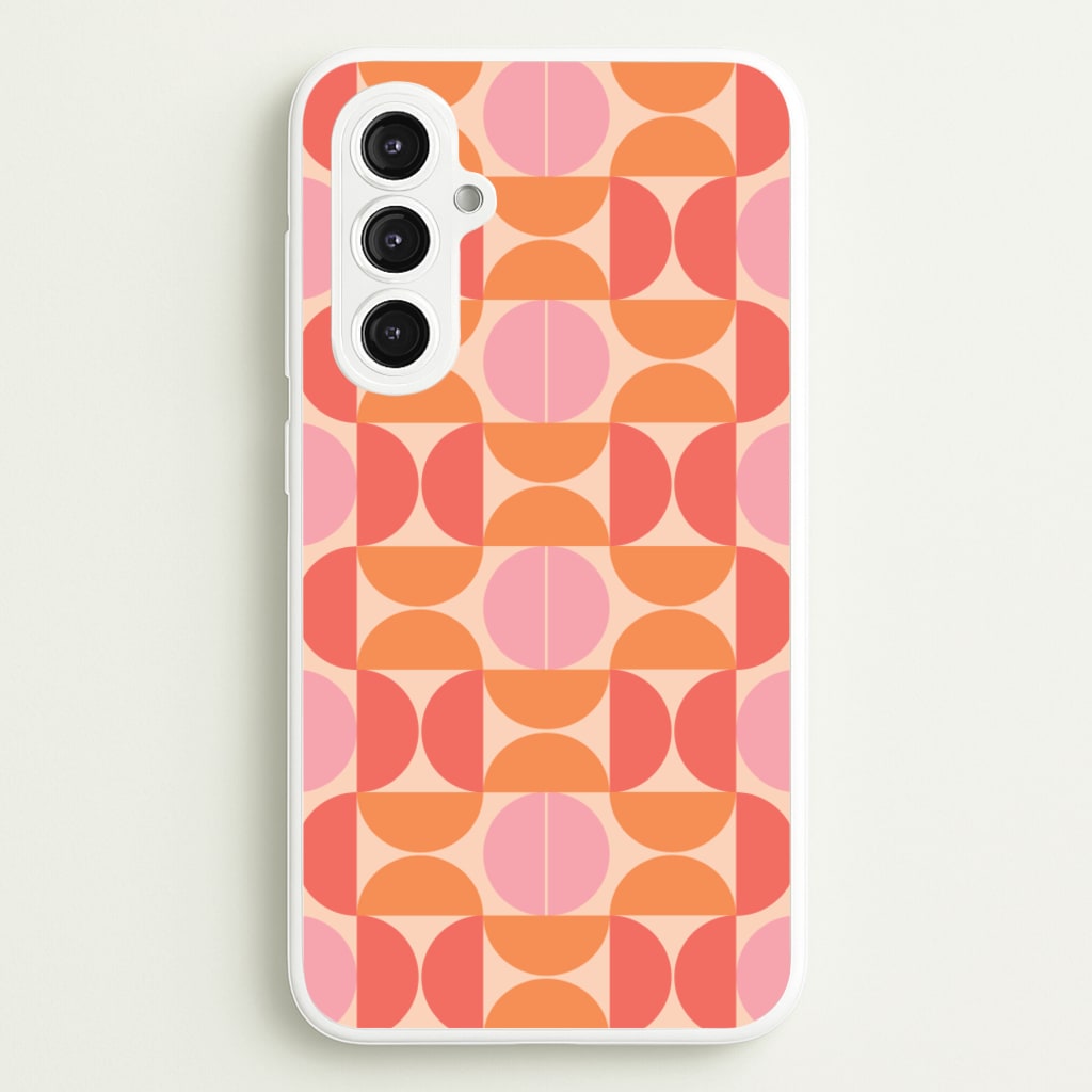 Retro Semi Circles Pattern - Abstract Patterns Phone Case for Galaxy S23FE