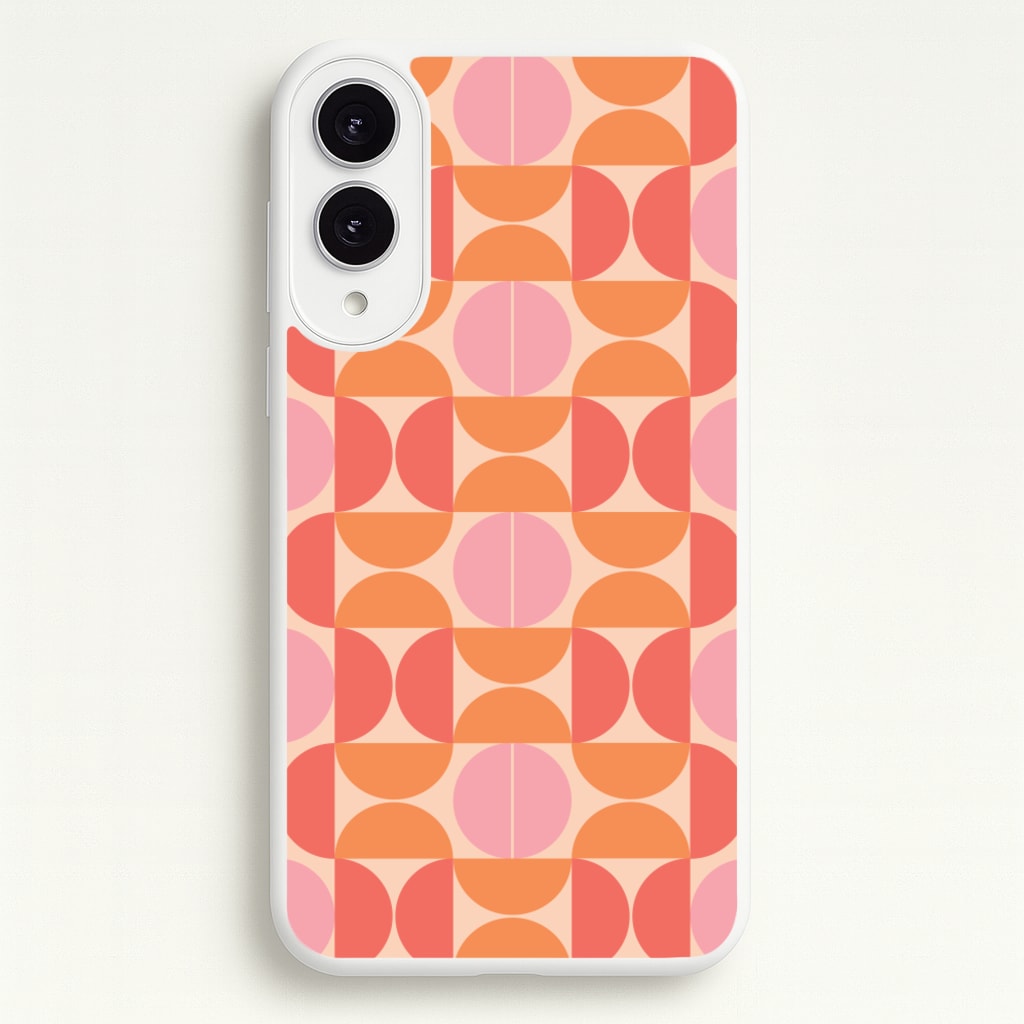 Retro Semi Circles Pattern - Abstract Patterns Phone Case for Galaxy S25 Edge