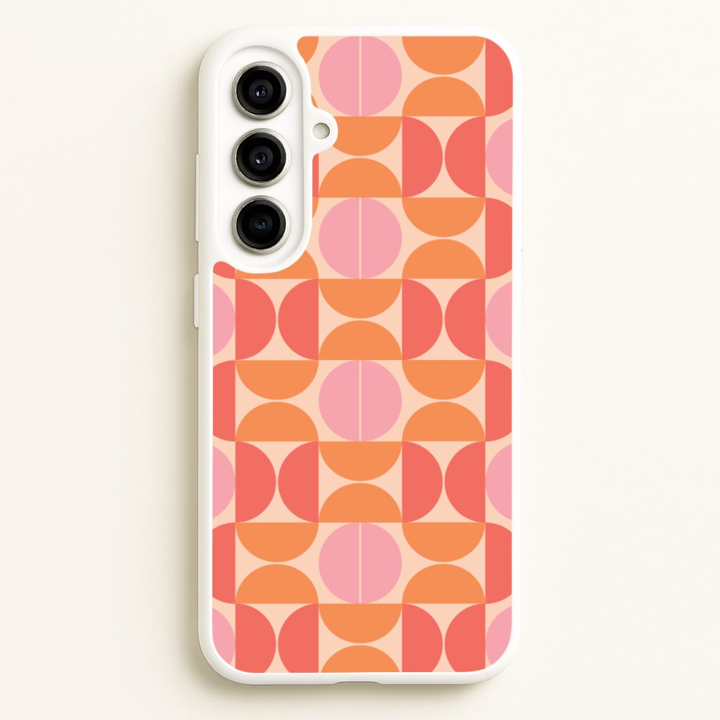 Retro Semi Circles Pattern - Abstract Patterns Phone Case for Galaxy A56