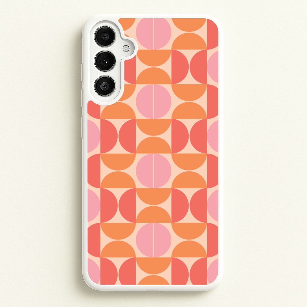 Retro Semi Circles Pattern - Abstract Patterns Phone Case for Galaxy A34