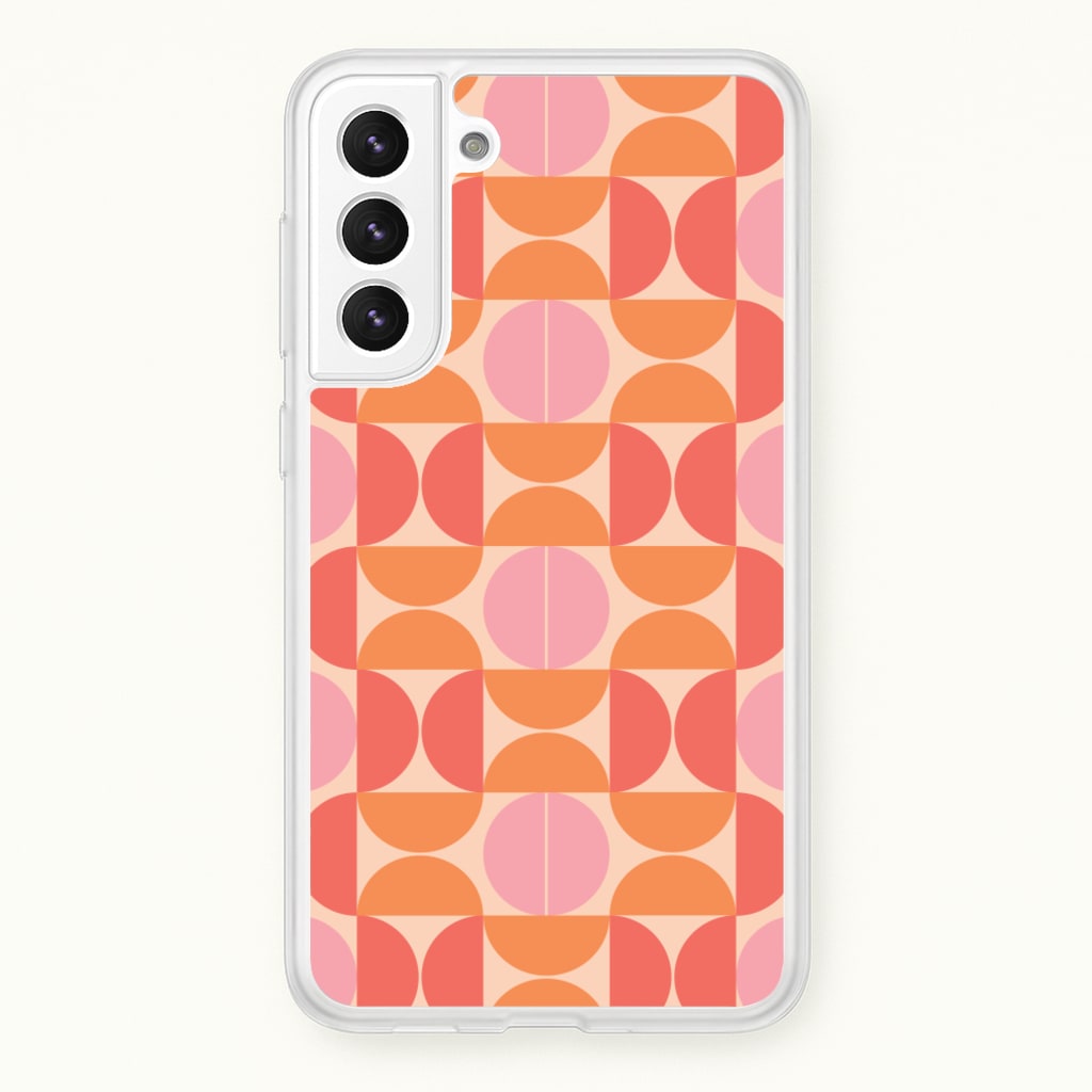 Retro Semi Circles Pattern - Abstract Patterns Phone Case for Galaxy S22 Plus
