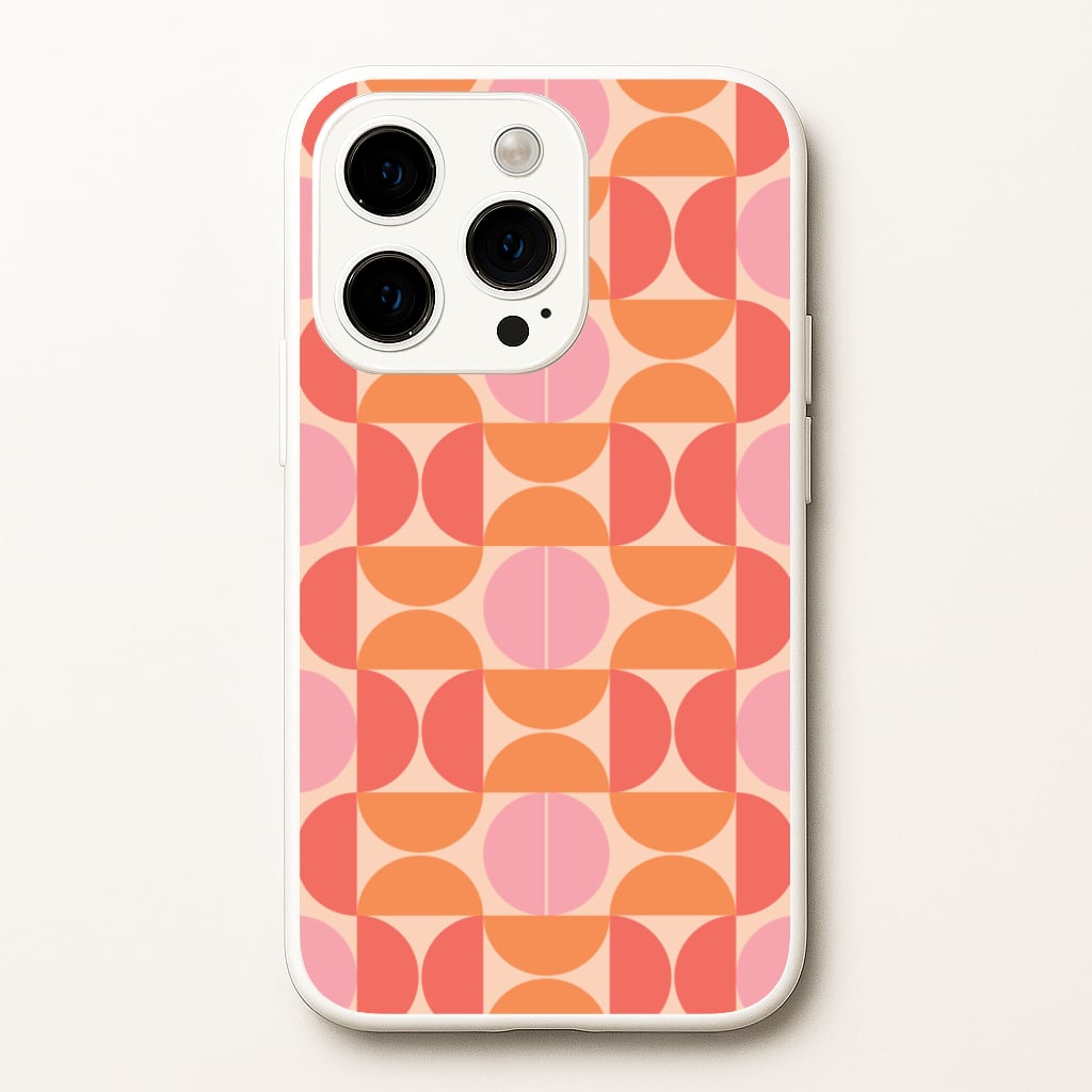 Retro Semi Circles Pattern - Abstract Patterns Phone Case for iPhone 14 Pro