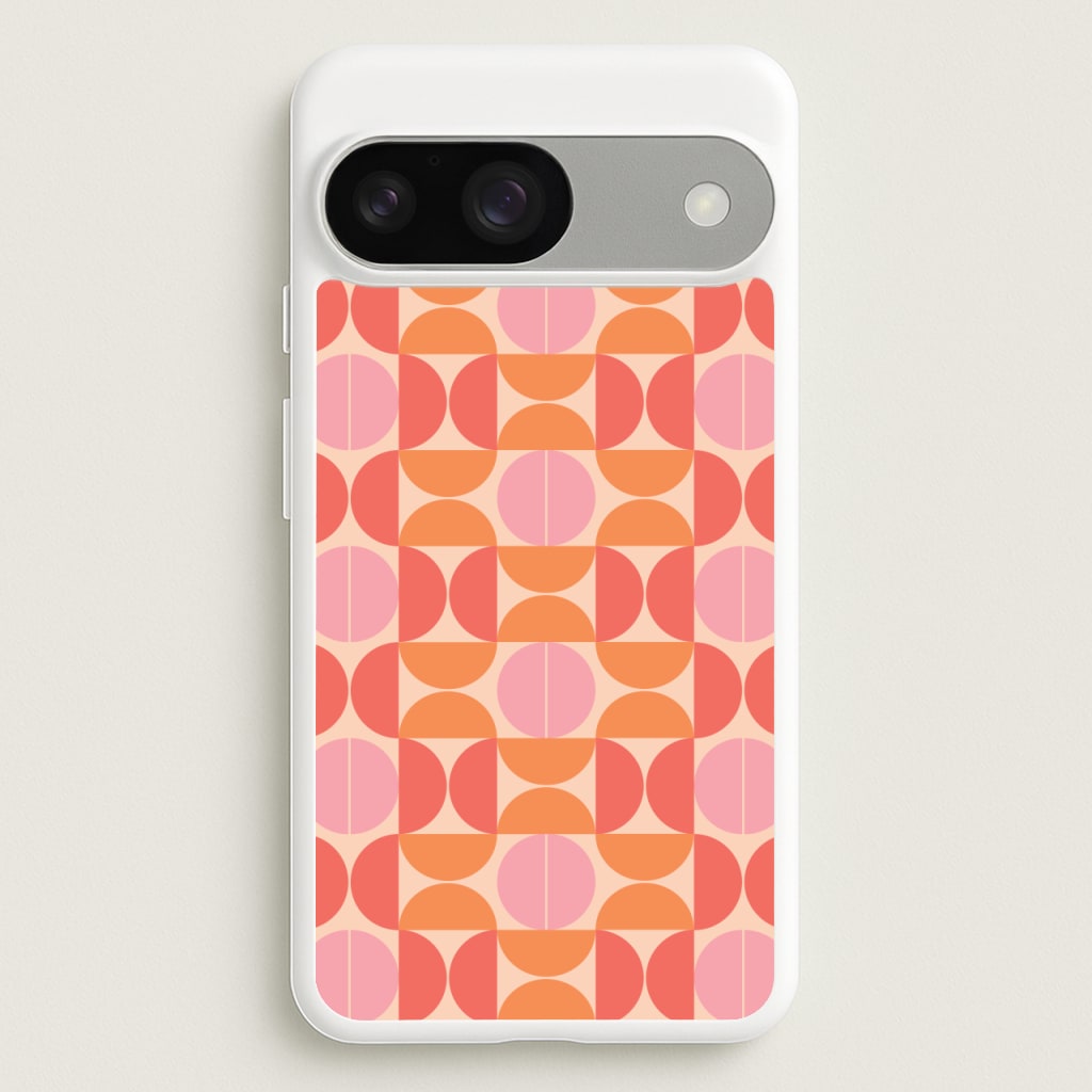 Retro Semi Circles Pattern - Abstract Patterns Phone Case for Google Pixel 9 / 9 Pro