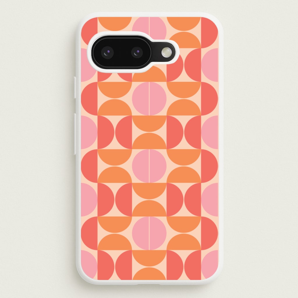 Retro Semi Circles Pattern - Abstract Patterns Phone Case for Google Pixel 9a