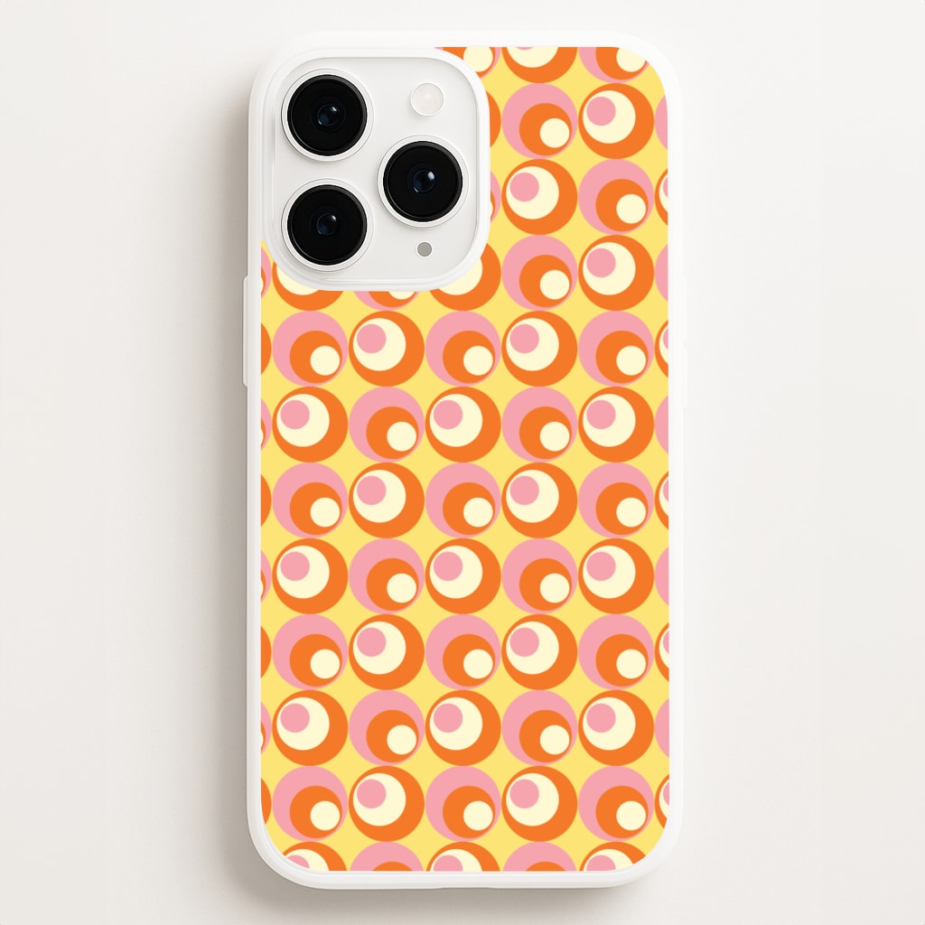 Colourful Circles Retro Pattern - Abstract Patterns Phone Case for iPhone 16 Pro Max