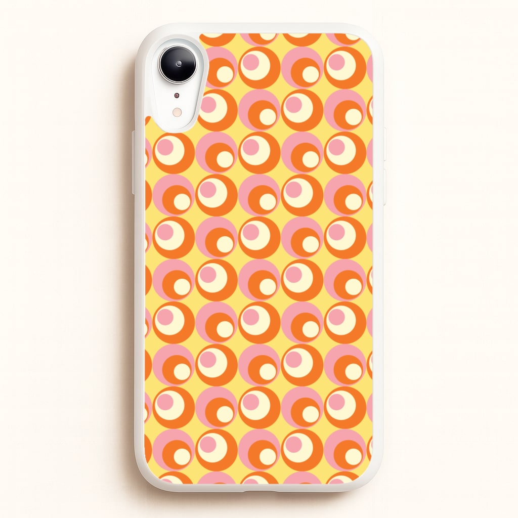 Colourful Circles Retro Pattern - Abstract Patterns Phone Case for iPhone XR