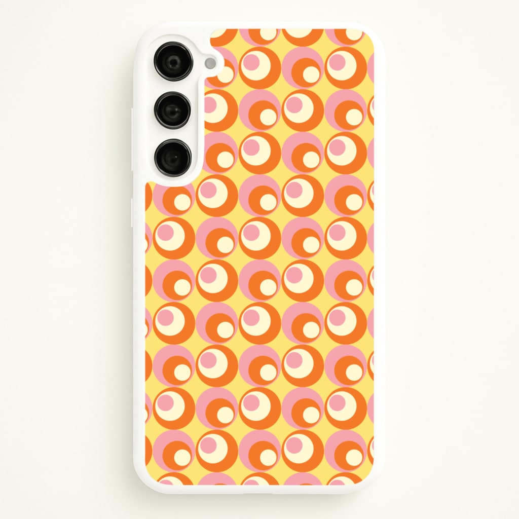 Colourful Circles Retro Pattern - Abstract Patterns Phone Case for Galaxy S23 Plus