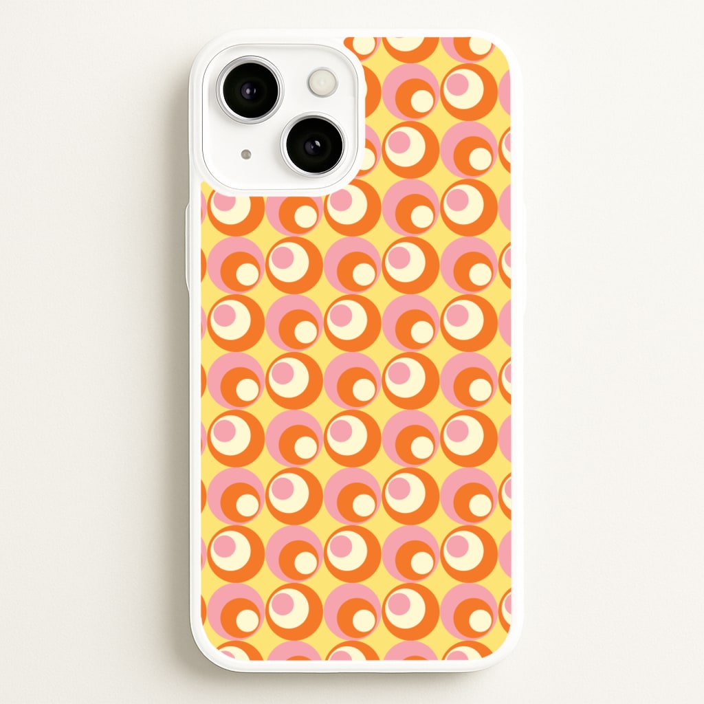 Colourful Circles Retro Pattern - Abstract Patterns Phone Case for iPhone 13