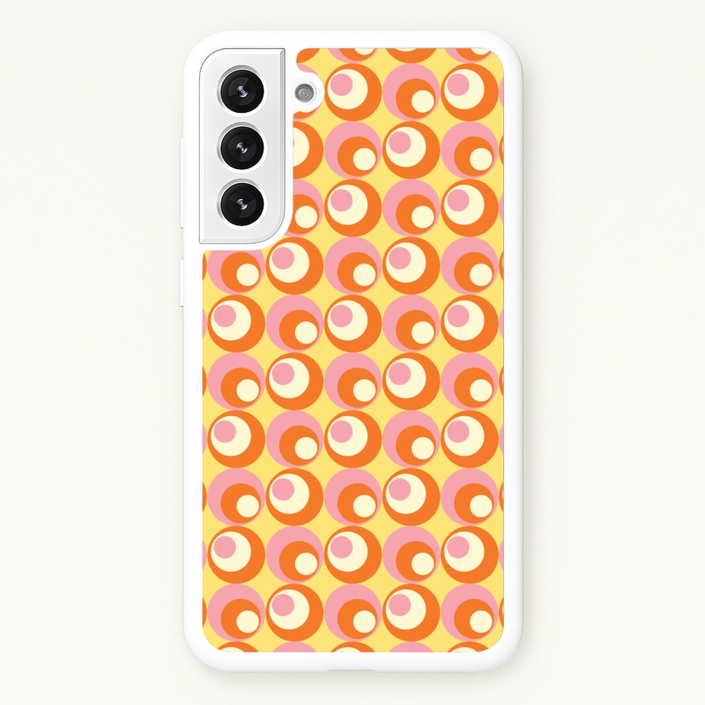 Colourful Circles Retro Pattern - Abstract Patterns Phone Case for Galaxy S21 Plus