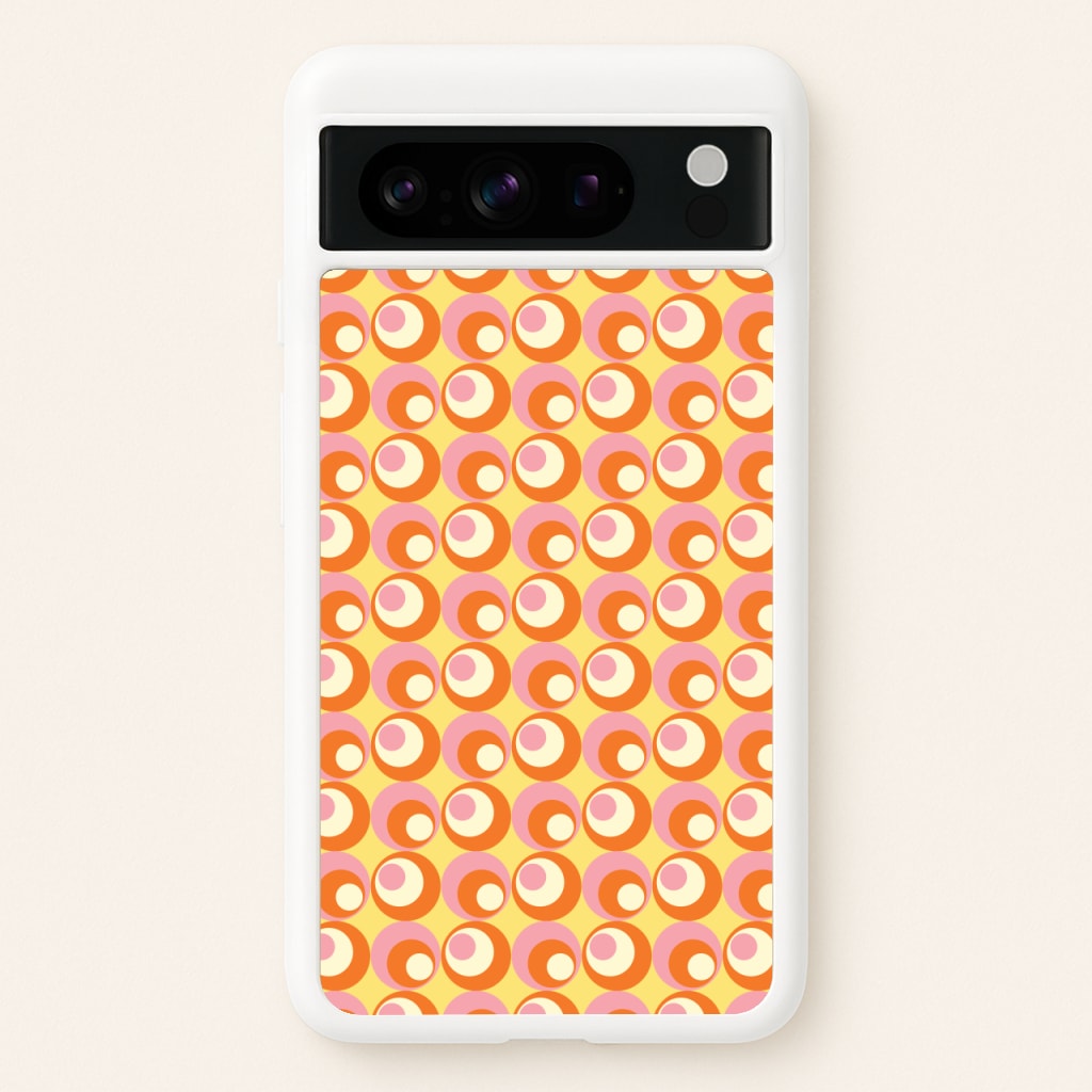 Colourful Circles Retro Pattern - Abstract Patterns Phone Case for Google Pixel 8 Pro