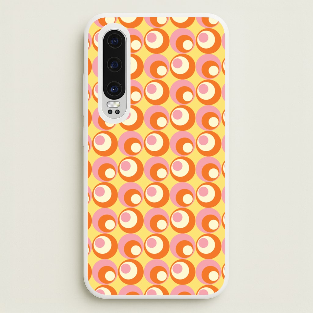 Colourful Circles Retro Pattern - Abstract Patterns Phone Case for Huawei P30