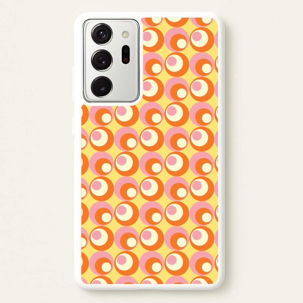 Colourful Circles Retro Pattern - Abstract Patterns Phone Case for Galaxy Note 20 Ultra