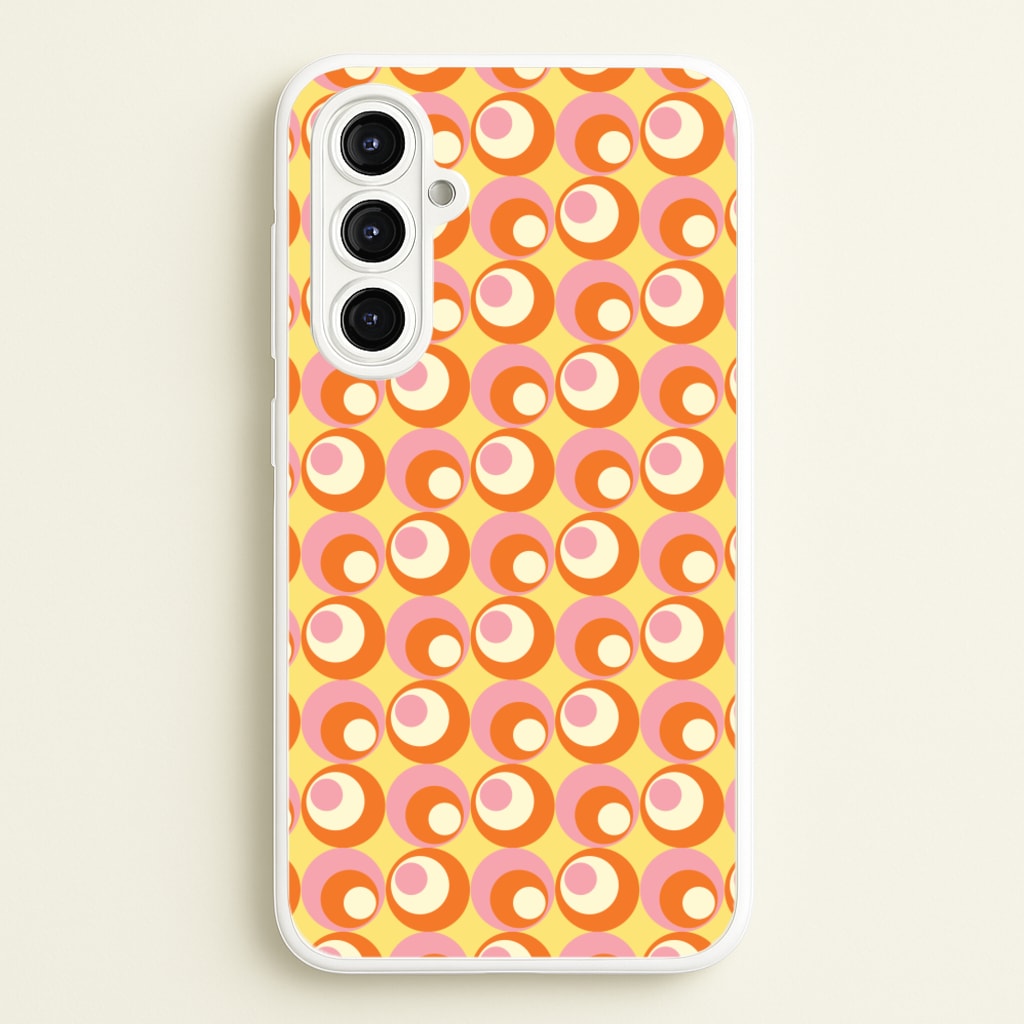Colourful Circles Retro Pattern - Abstract Patterns Phone Case for Galaxy A16