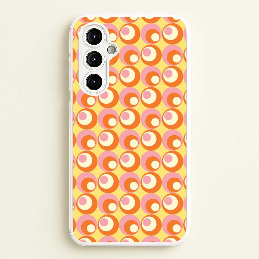 Colourful Circles Retro Pattern - Abstract Patterns Phone Case for Galaxy A54