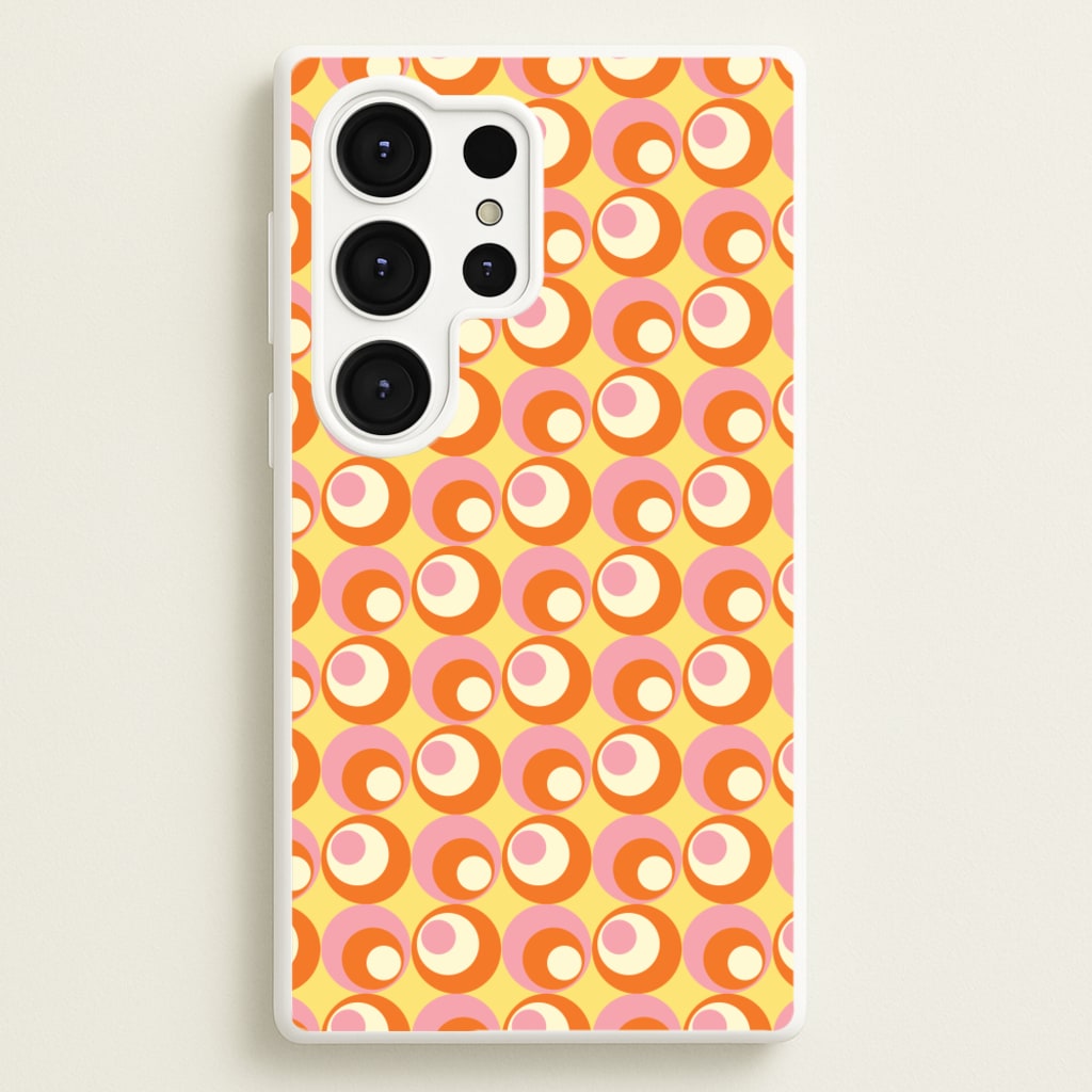 Colourful Circles Retro Pattern - Abstract Patterns Phone Case for Galaxy S25 Ultra