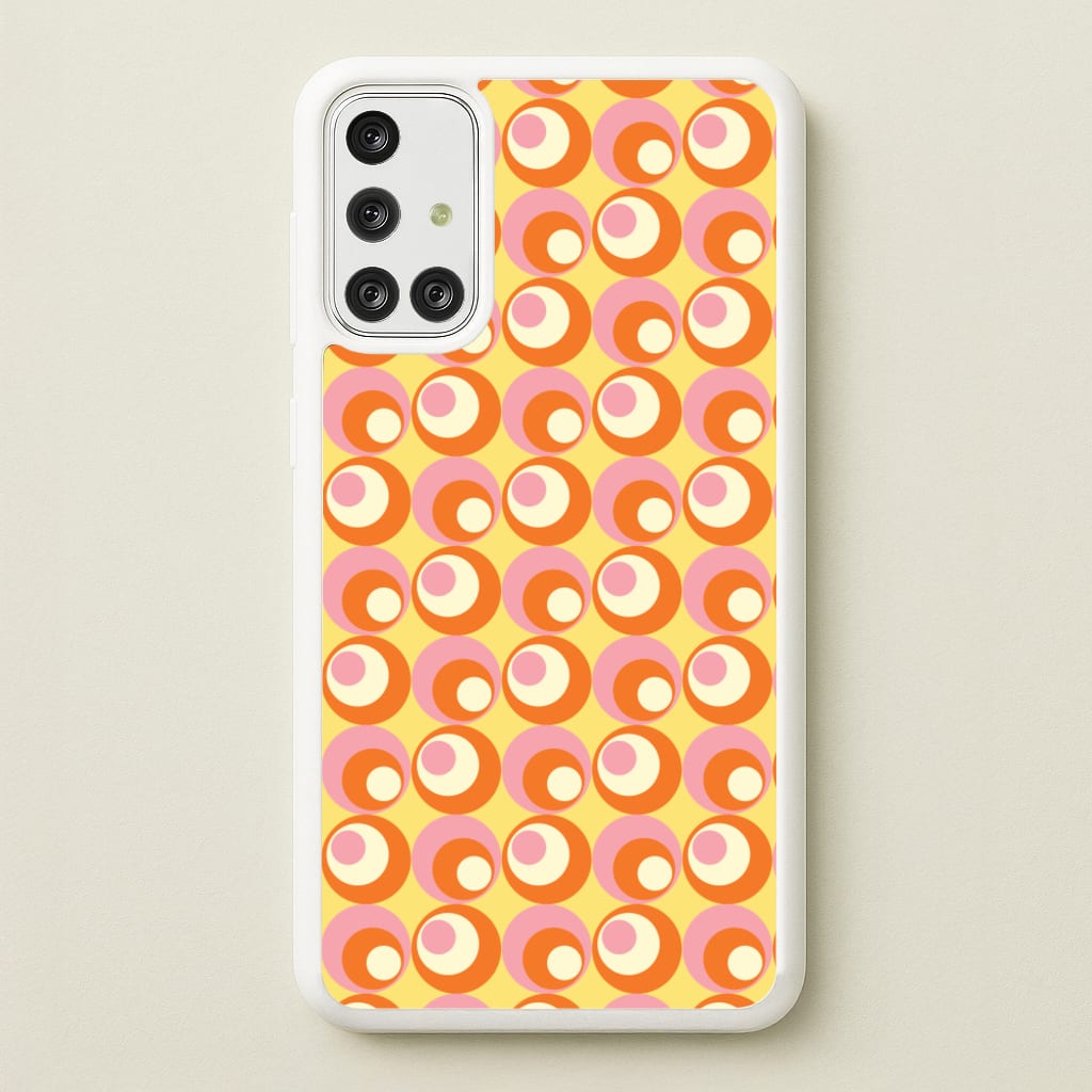 Colourful Circles Retro Pattern - Abstract Patterns Phone Case for Galaxy A71