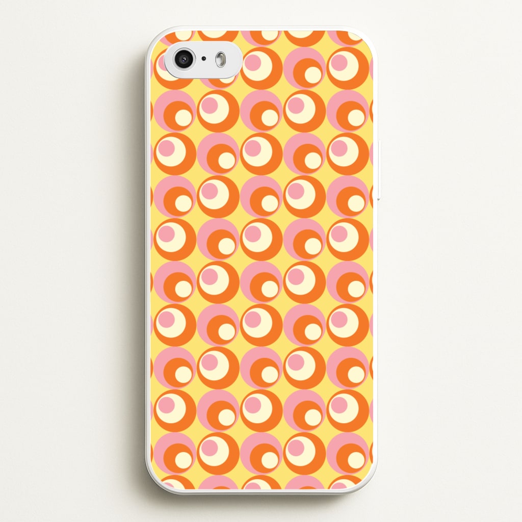 Colourful Circles Retro Pattern - Abstract Patterns Phone Case for iPhone 5 / 5s / SE 2016