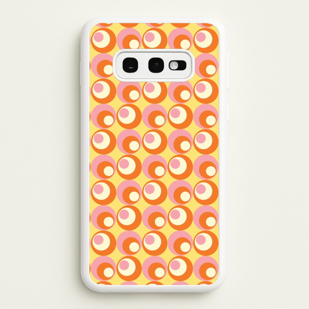 Colourful Circles Retro Pattern - Abstract Patterns Phone Case for Galaxy S10e