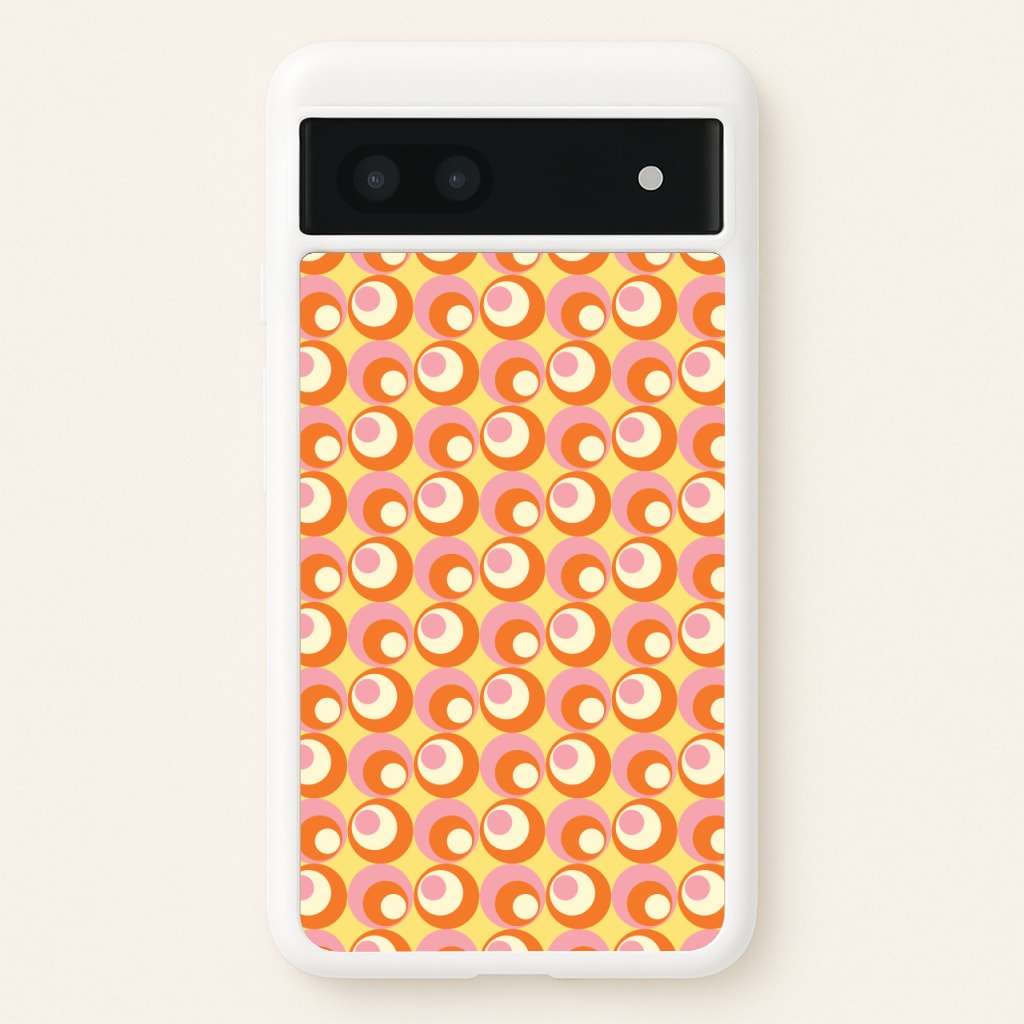 Colourful Circles Retro Pattern - Abstract Patterns Phone Case for Google Pixel 7a