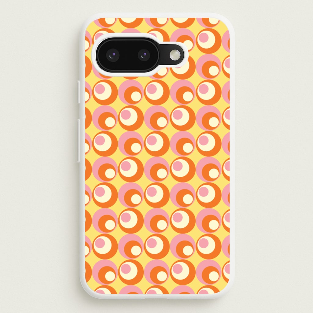 Colourful Circles Retro Pattern - Abstract Patterns Phone Case for Google Pixel 9a