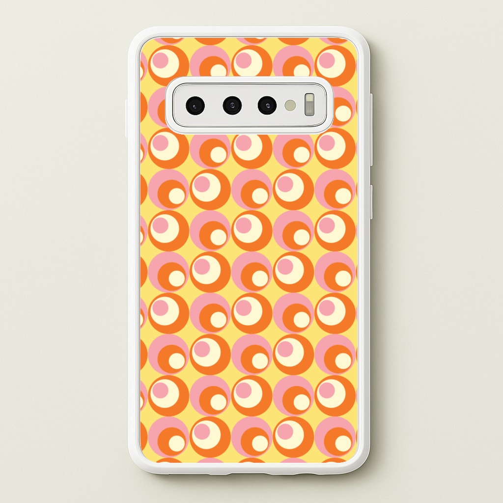Colourful Circles Retro Pattern - Abstract Patterns Phone Case for Galaxy S10 Plus