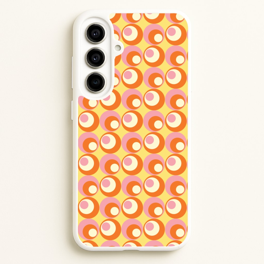 Colourful Circles Retro Pattern - Abstract Patterns Phone Case for Galaxy A56
