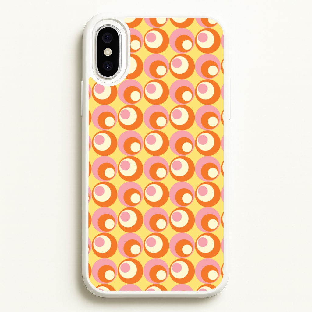 Colourful Circles Retro Pattern - Abstract Patterns Phone Case for iPhone XS Max