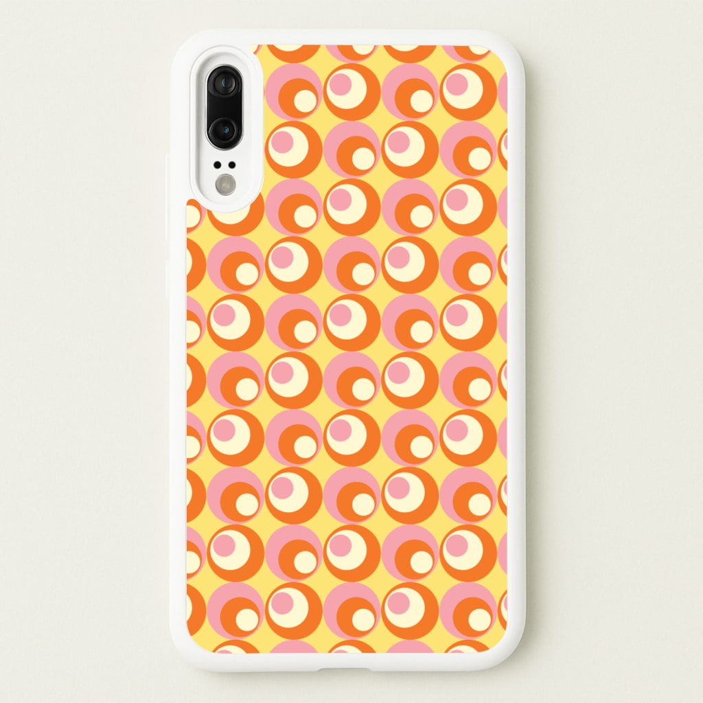 Colourful Circles Retro Pattern - Abstract Patterns Phone Case for Huawei P20