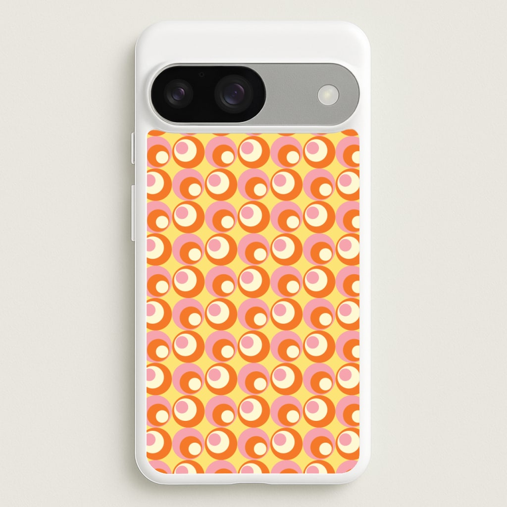 Colourful Circles Retro Pattern - Abstract Patterns Phone Case for Google Pixel 9 / 9 Pro