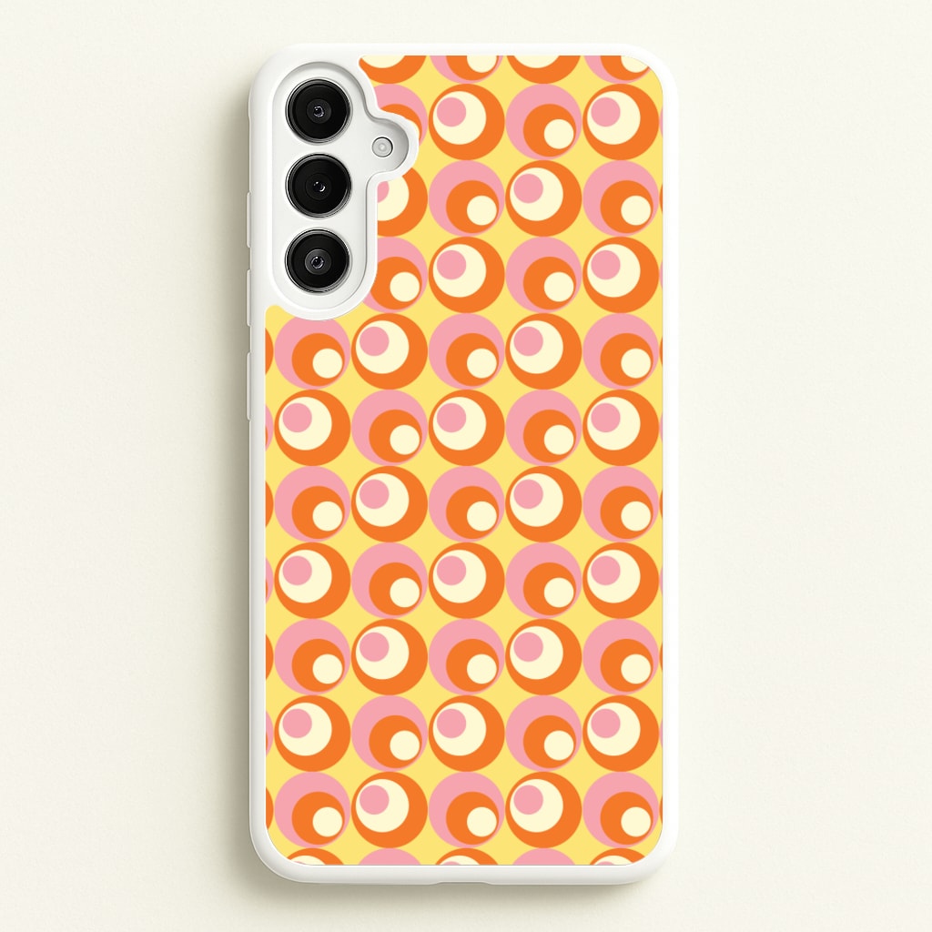 Colourful Circles Retro Pattern - Abstract Patterns Phone Case for Galaxy A34
