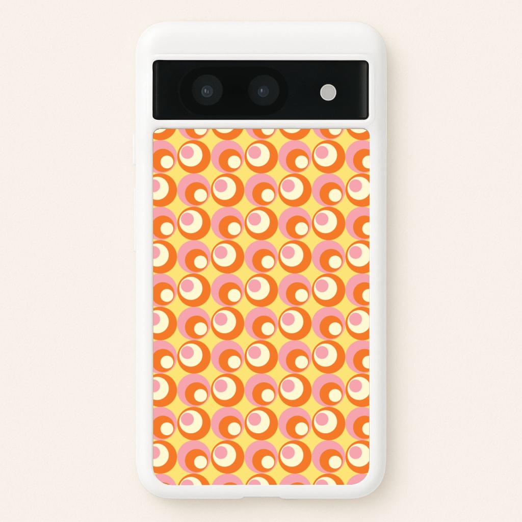 Colourful Circles Retro Pattern - Abstract Patterns Phone Case for Google Pixel 8a