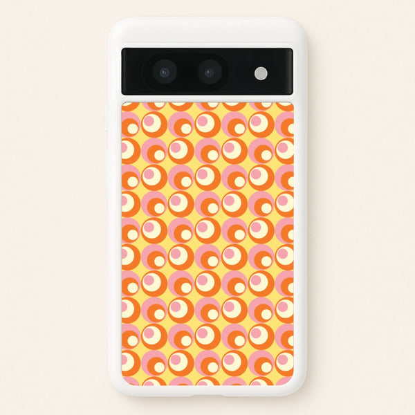 Colourful Circles Retro Pattern - Abstract Patterns Phone Case for Google Pixel 8a