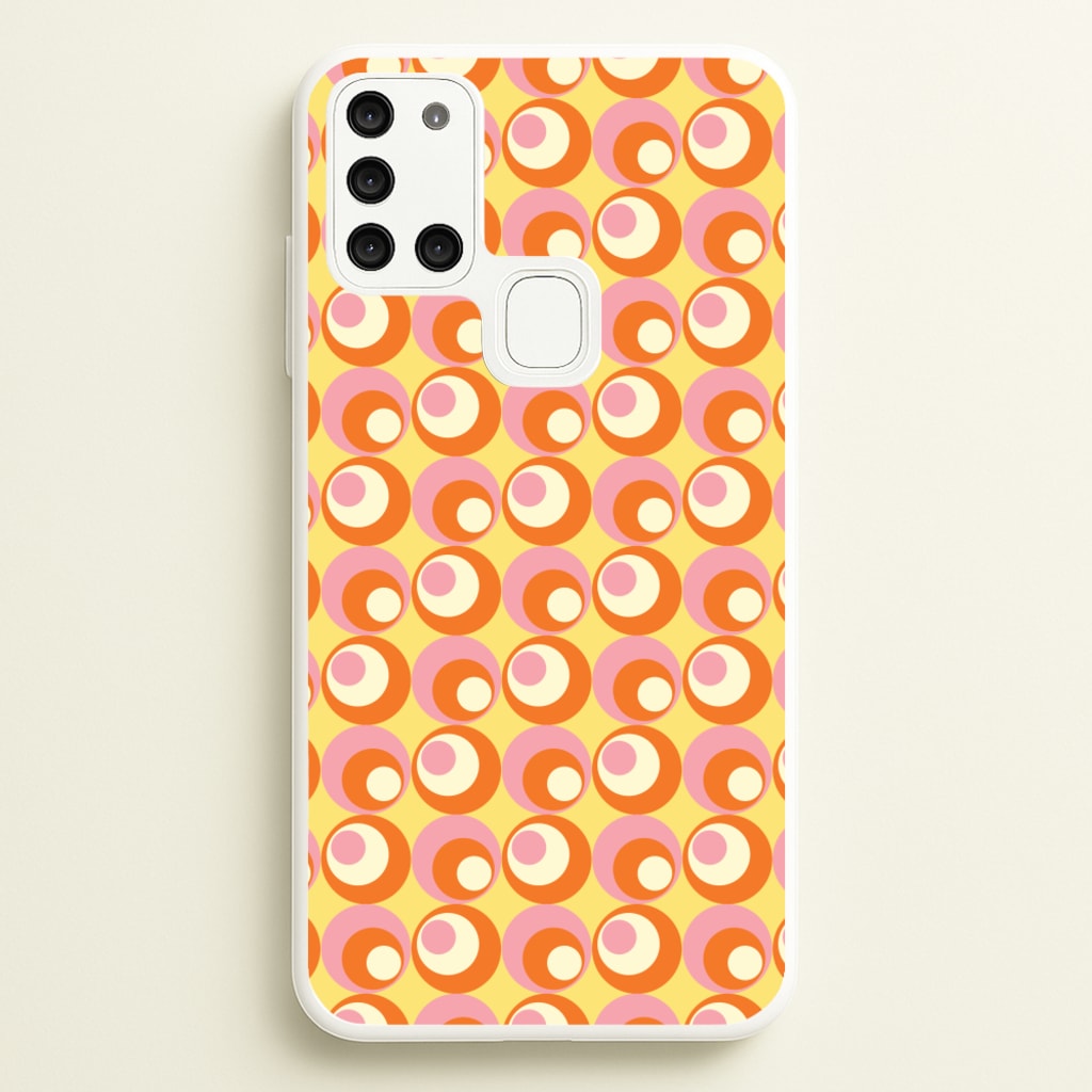Colourful Circles Retro Pattern - Abstract Patterns Phone Case for Galaxy A21s