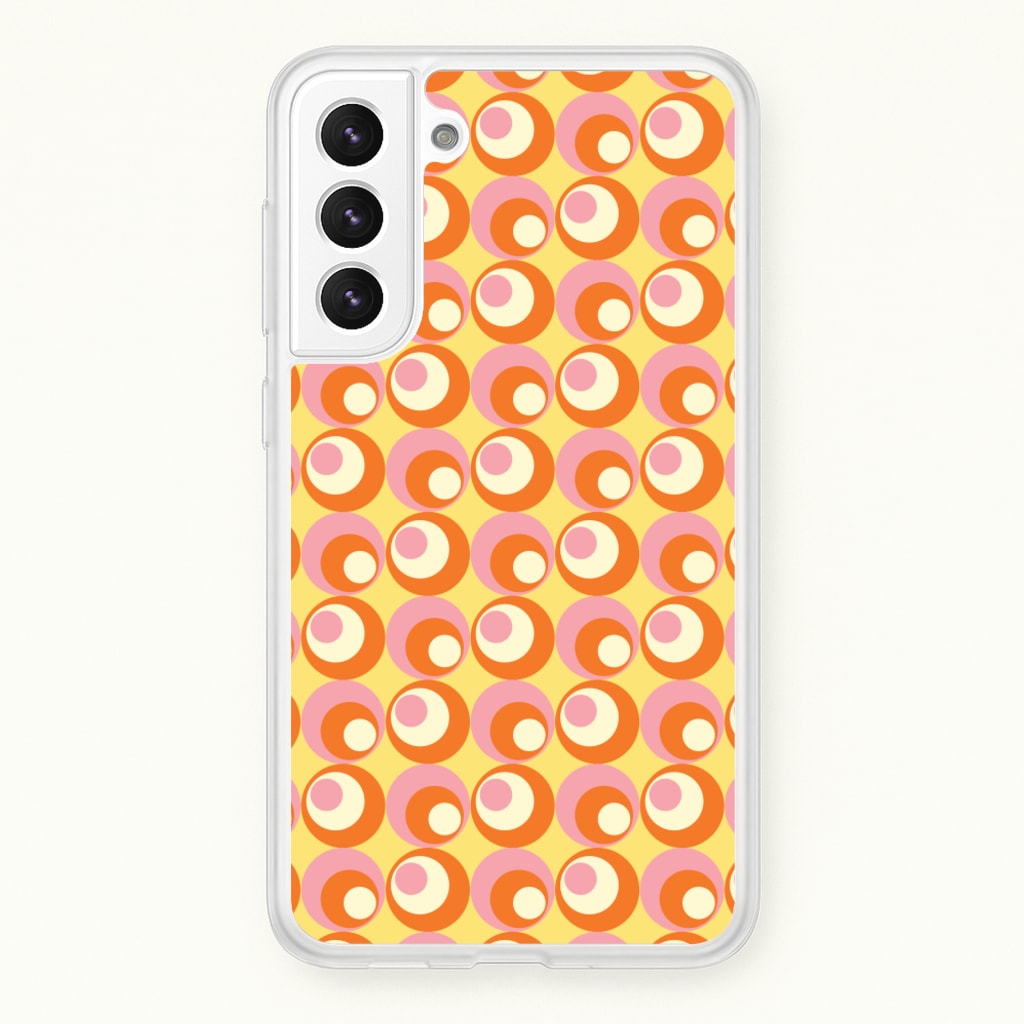 Colourful Circles Retro Pattern - Abstract Patterns Phone Case for Galaxy S22 Plus