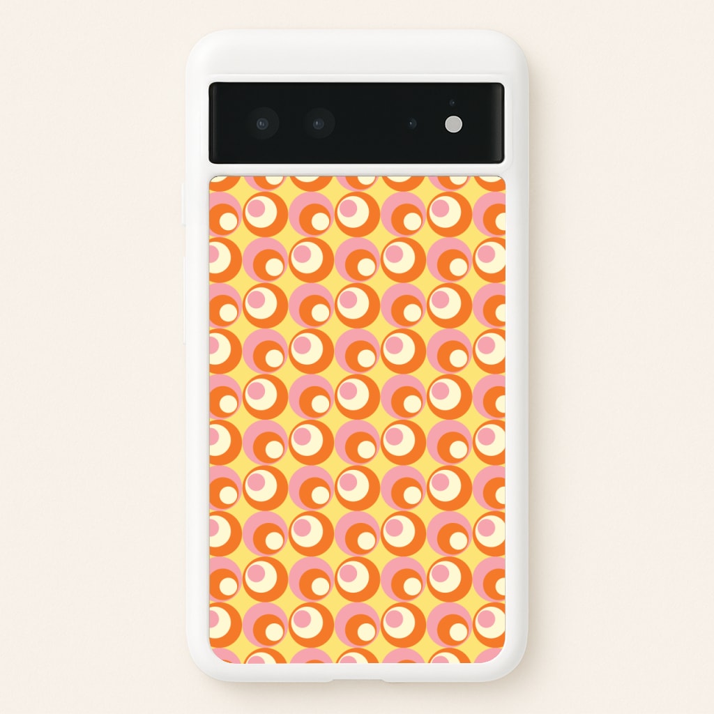 Colourful Circles Retro Pattern - Abstract Patterns Phone Case for Google Pixel 6