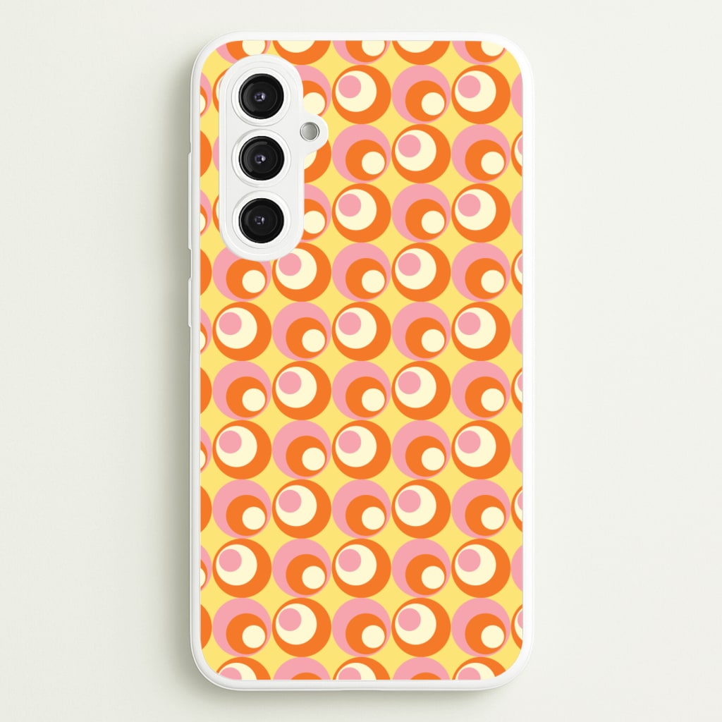 Colourful Circles Retro Pattern - Abstract Patterns Phone Case for Galaxy S23FE
