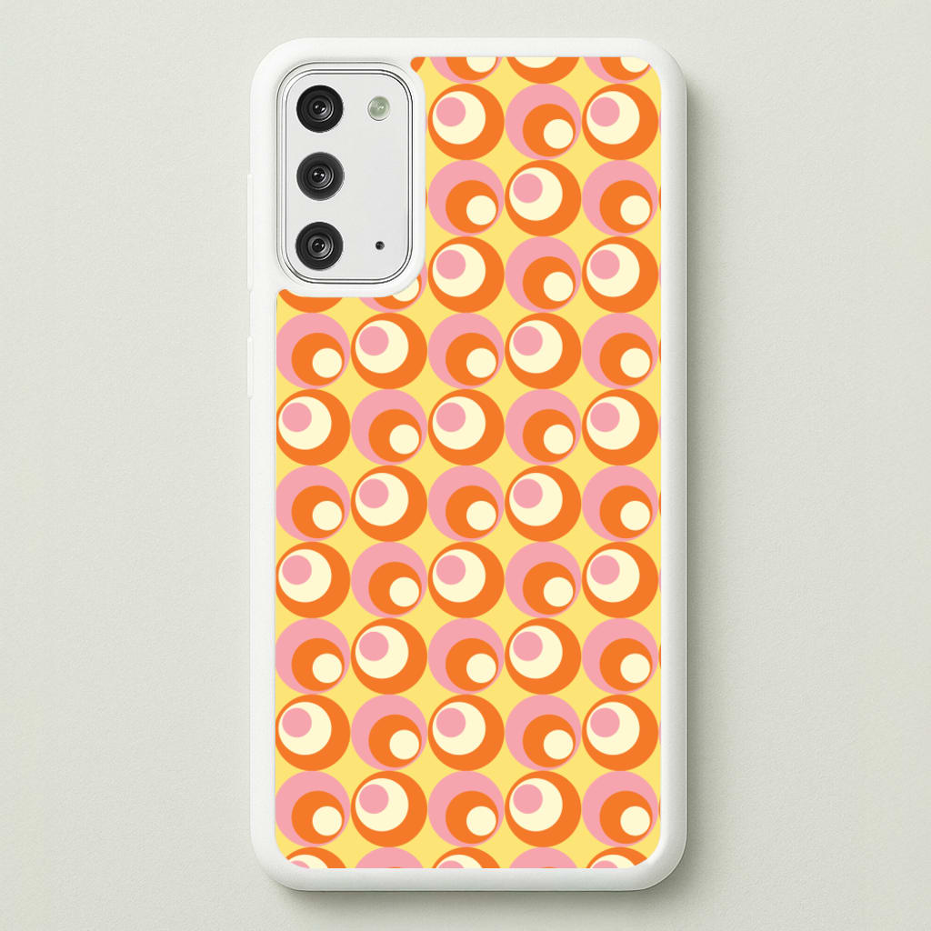 Colourful Circles Retro Pattern - Abstract Patterns Phone Case for Galaxy Note 20